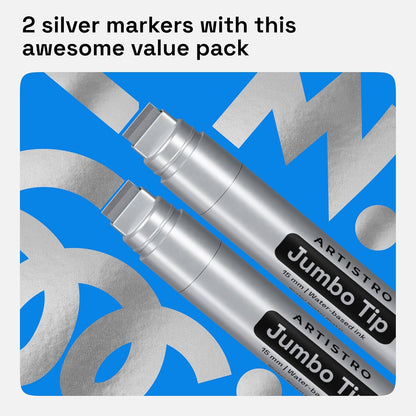 ARTISTRO 2 Gold Acrylic Paint Markers - 0.7mm Extra Fine-Tip Metallic Paint Pens - Perfect for Crafting, Art Projects, & More