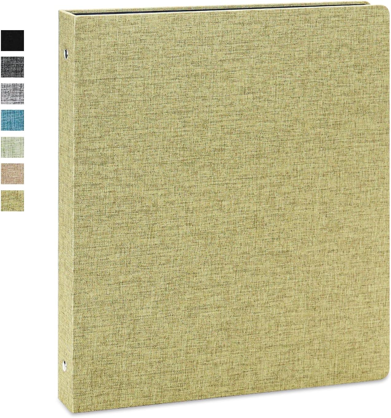 Vienrose 3 Ring Binder 1 Inch Round Rings with Linen Fabric Cover, Fits 8.5 x 11 Inch Paper, Durable Organizer for School, Office, Home, Recipes, Grey