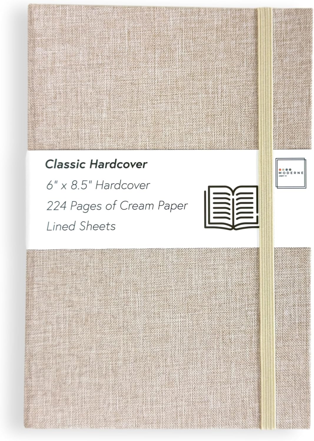 Portage Blank Hardcover Aesthetic Notebook Writing Journal – Bleed-Proof Paper Notepad for Journaling, High GSM, A5 Notebook, Cream Pages - Salmon, 6 x 8.5 Inches, 224 Pages