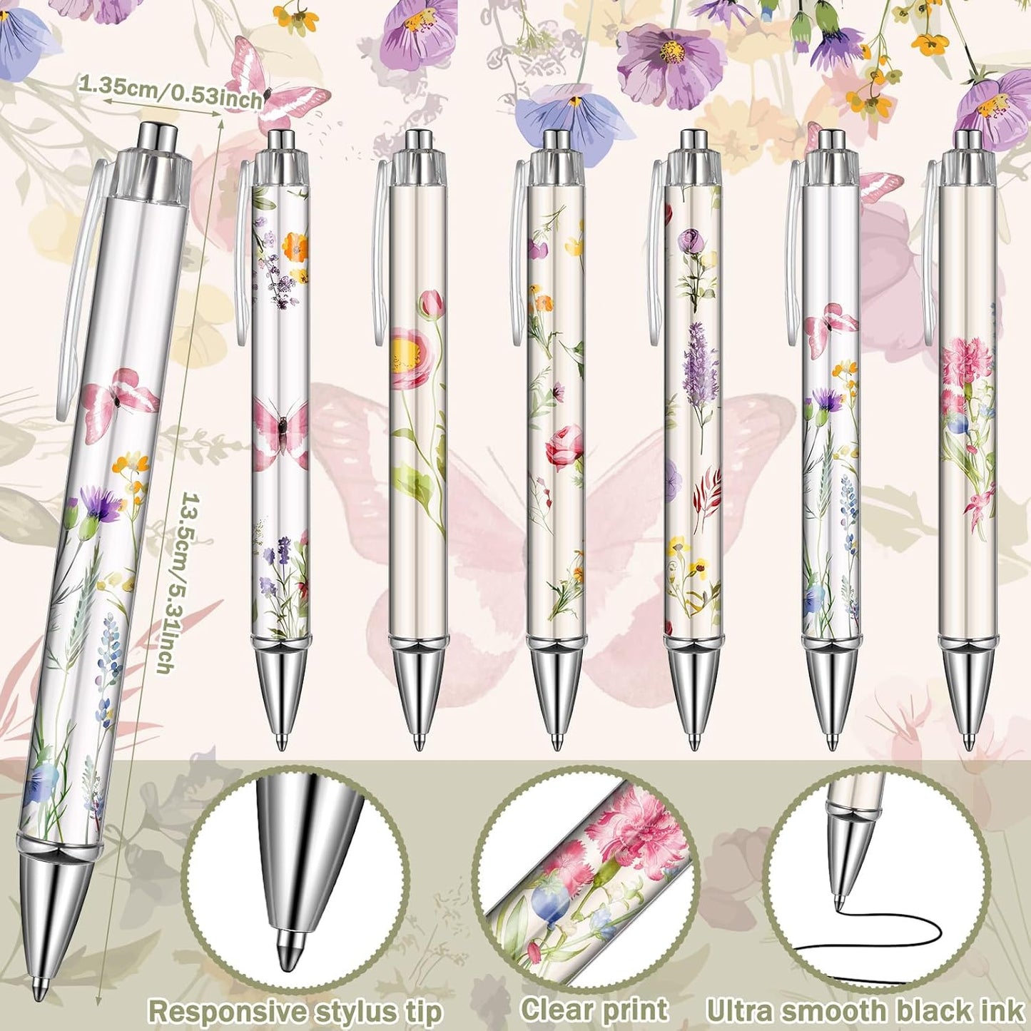 Resurhang 6 Pack A5 Composition Notebook Marble Spiral Notebooks Preppy Cute Aesthetic Hardcover Ruled Composition Books with Ballpoint Pens for School Day Classroom Prize, 5.8 x 8.3 Inch