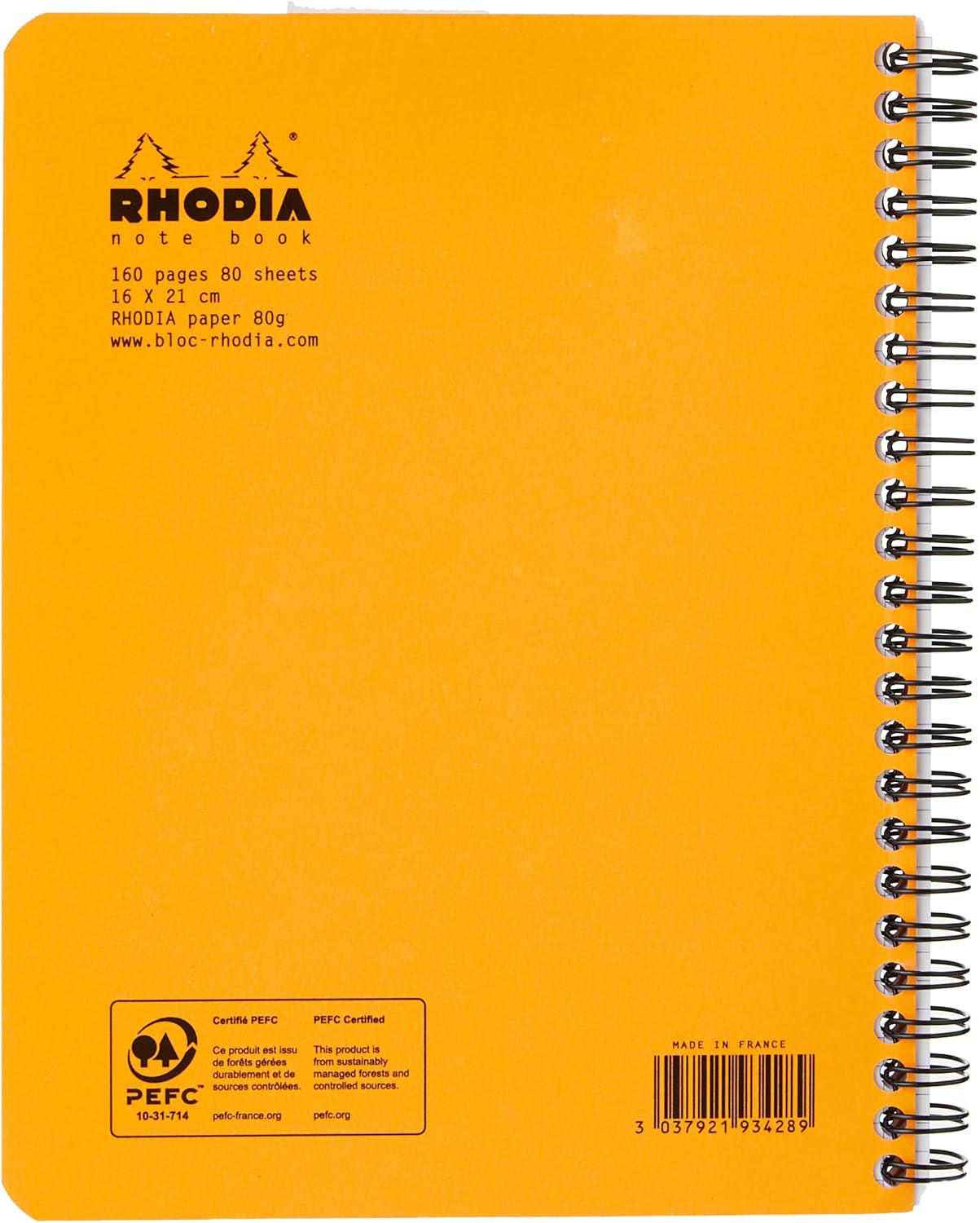 Rhodia Wirebound Notebooks - Lined w/ margin 80 sheets 8 1/4 x 11 3/4 in. - Black cover