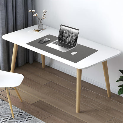 Large Desk Mat 47.2" x 17" Leather Desk Pad Protector with Natural Cork & PU Leather, Non-Slip Office Desk Mat, Large Mouse Pad, Waterproof Desk Blotter pad for Office&Home(Black)
