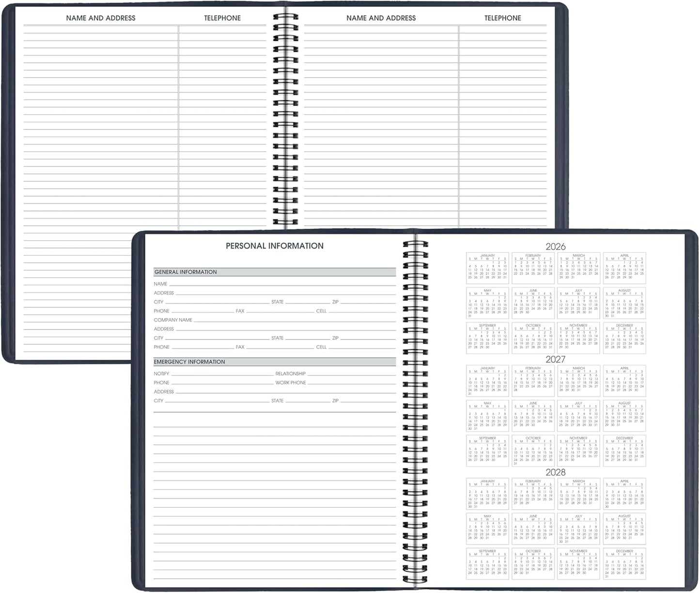 AT-A-GLANCE 2026 Appointment Book Planner, Weekly, 8-1/4" x 11", Large, Black (709500526)
