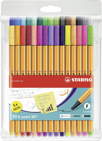 STABILO - point 88 - Fineliner - Pack of 10 - Assorted colors