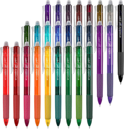 Vanstek 15 Colors Retractable Erasable Gel Pens Clicker, Fine Point(0.7), Make Mistakes Disappear, Premium Comfort Grip for Drawing Writing Planner and School Supplies