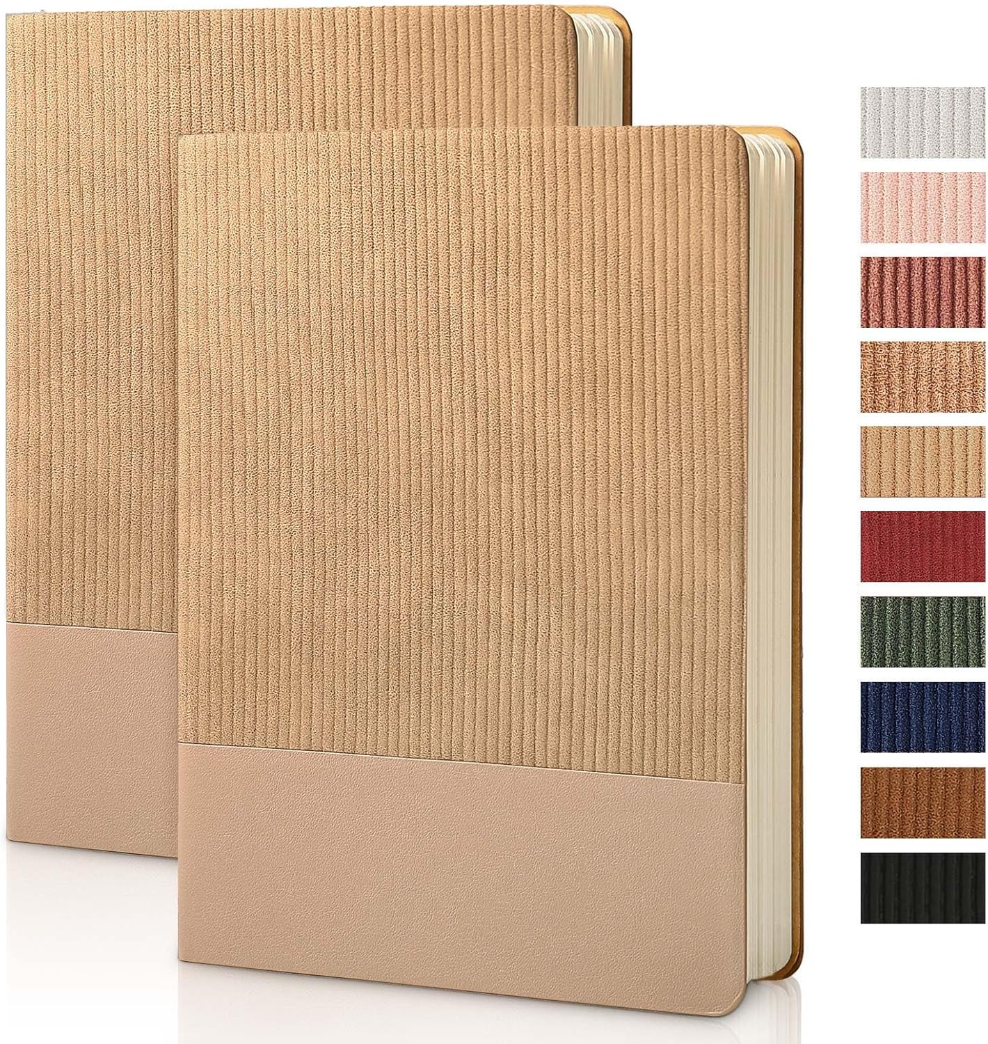 Lined Journal Notebook for Work College Ruled Note Book 5.79"x8.27"A5 PU Leather Daily Journaling 216 Pages for Women Men Writing Home School Supplies Business (Dark Green)