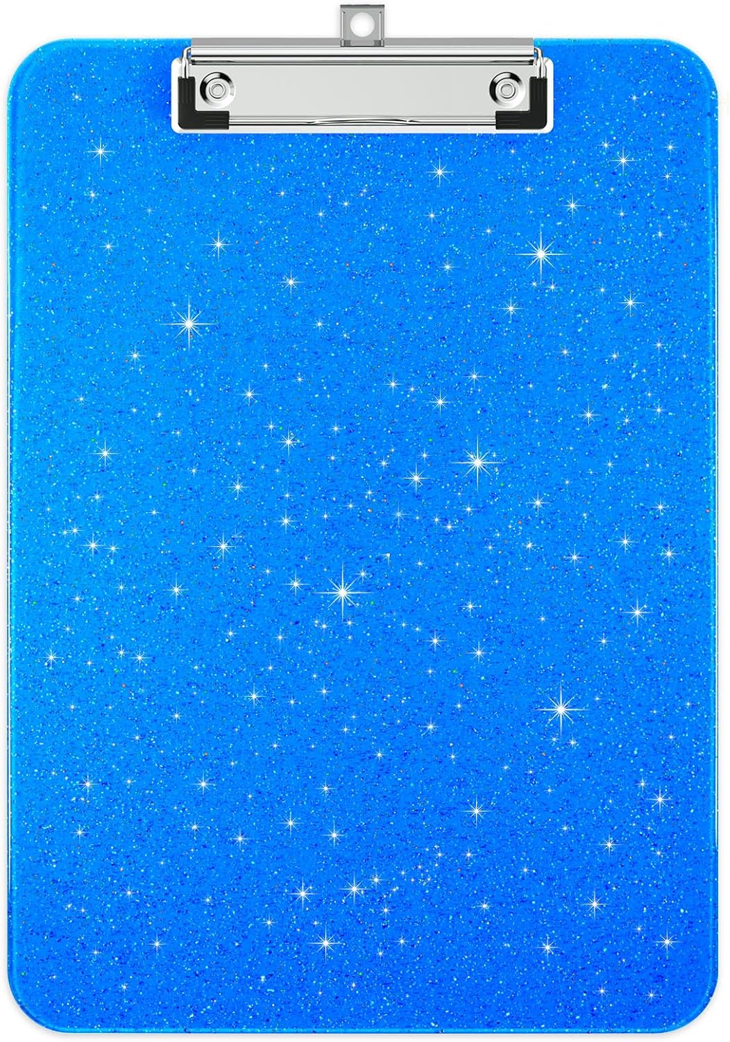 A4 Plastic Glitter Clipboard, Sparkly Pink 12.5 x 9 Letter Size for Classroom, Students, Teacher, Nurse, 8.5 x 11 Clip Board with Low Profile Clip, Office & School Supplies