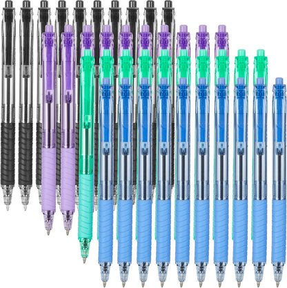 Sooez 40 Pack Bulk Pens Ballpoint, Smooth Writing Pens with Soft Grip, Retractable Black Ink Pens, Medium Point 1.0mm Pen for Journaling, Ballpoint Pen Office Supplies for Nurse, Server, Note Taking