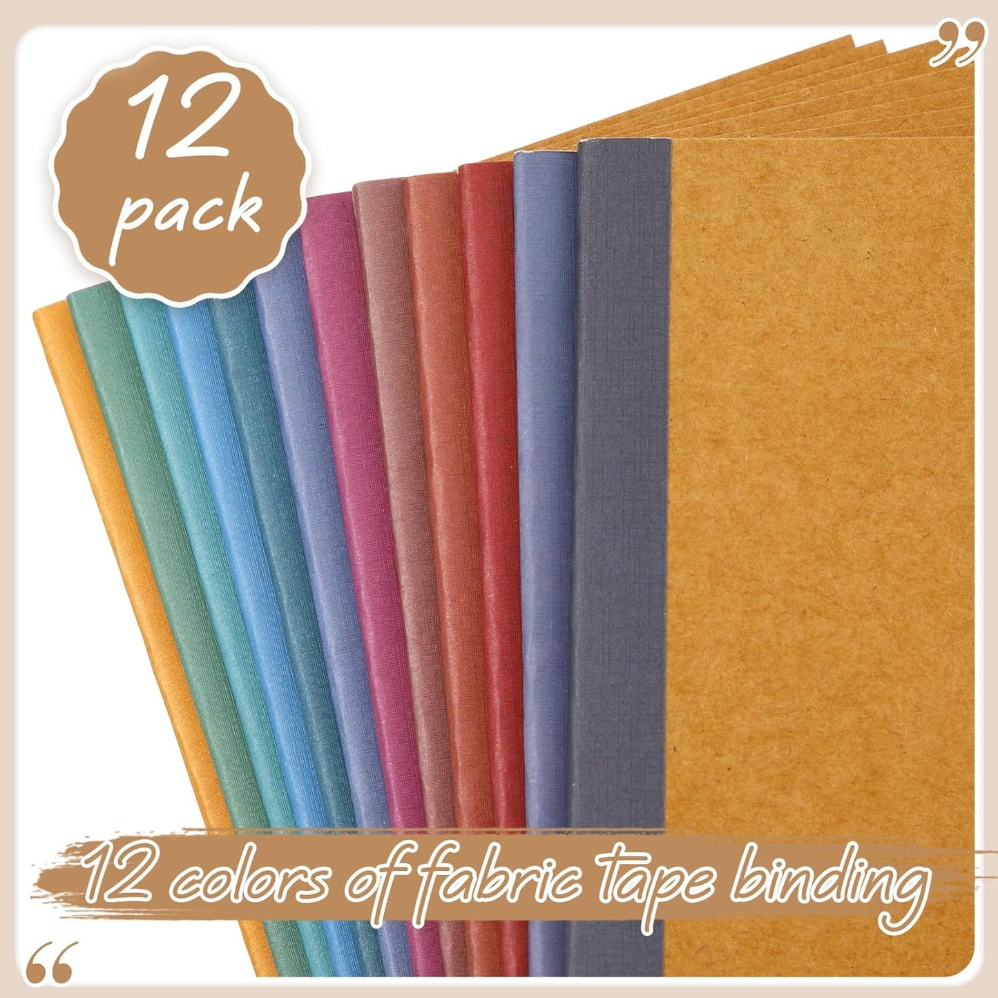 Harloon A5 Composition Notebook Journals 8 x 5.75 in College Ruled Kraft Notebooks with Rainbow Spines Small Lined Composition Book for Office Home(Bright Color,24 Pcs)