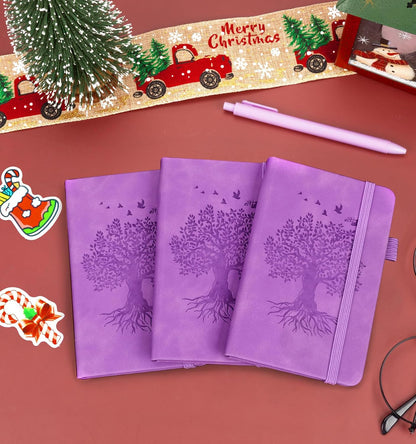 3 Pack Pocket Journaling Notebooks, A6 Small Notebook For Note Taking Journaling Notebooks Journals For Writing Mini Note Pads With Pen Holder 120 Pages 100 GSM Thick Paper(Nude, Brown, Forest Green)