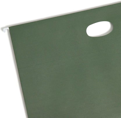 Smead Hanging File Pocket with Full-Height Gusset, 3-1/2" Expansion, Letter Size, Standard Green, 10 per Box (64220)