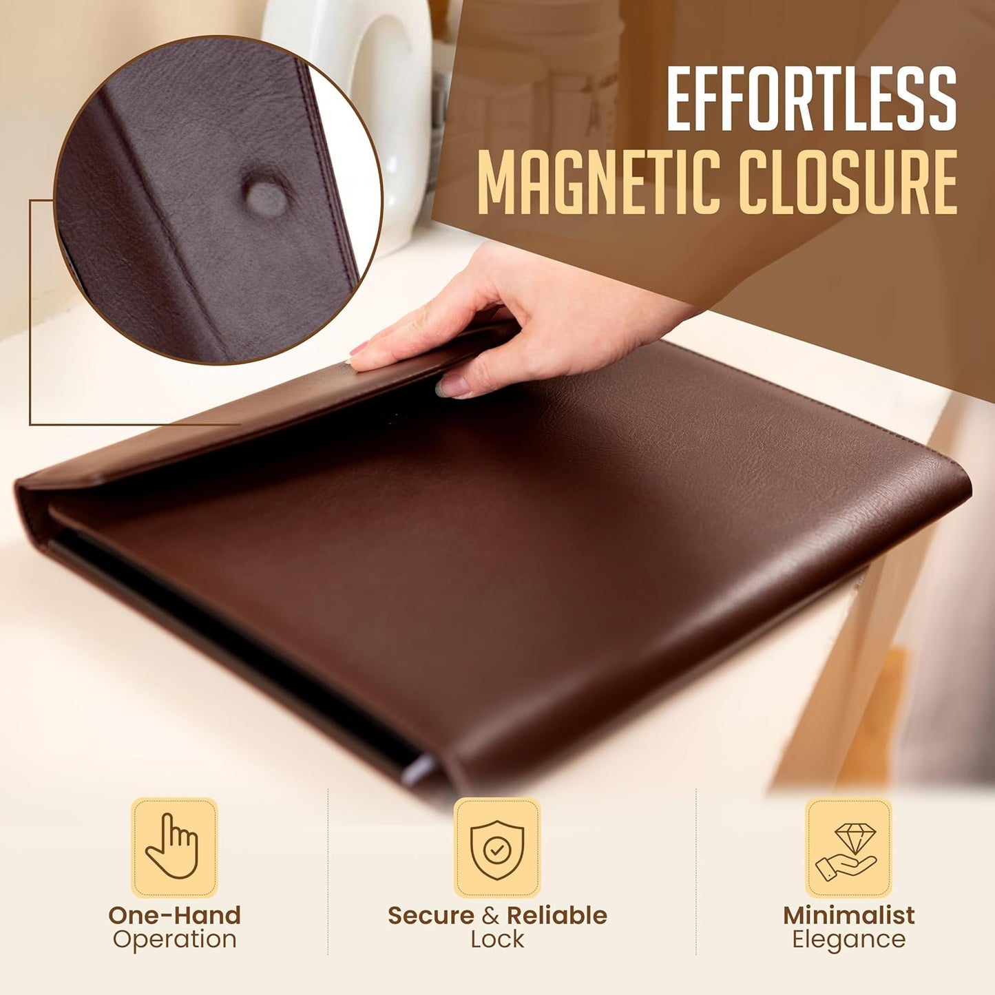 STYLIO Padfolio Folder with Removable Clipboard | Portfolio Organizer | Binder with Storage for Notebook, Notepad | Nursing Clipboard Folio, CNA Accessories for Work | Vegan Leather