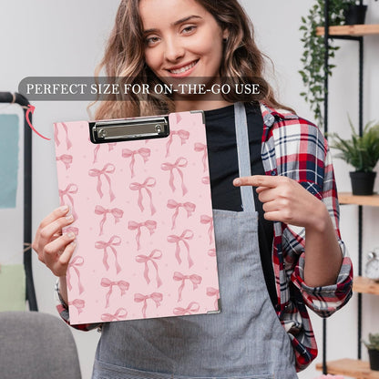 Trendy Black Leopard Print Clipboard Folio with Storage for Office Classroom, Preppy Dark Cheetah Print Padfolio with Metal Clip for Nurses Teachers Students Women Men, 12.4x9.25 in
