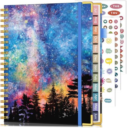 2026 Planner, Weekly and Monthly Calendar Planner from January 2026 - December 2026, 8.5" x 11" Hardcover Leather Hourly Appointment Book with Tabs, Spiral Daily Planners for School Work Home, Green
