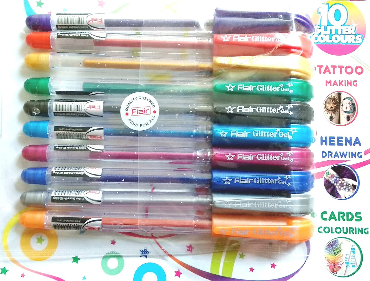Xtra Sparkle Glitter Gel 10 Colours Xtra Sparkle Gel Pen by Flair