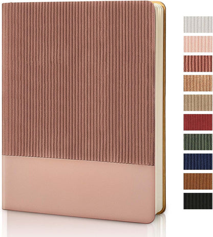 Lined Journal Notebook for Work College Ruled Note Book 5.79"x8.27"A5 PU Leather Daily Journaling 216 Pages for Women Men Writing Home School Supplies Business (Dark Green)