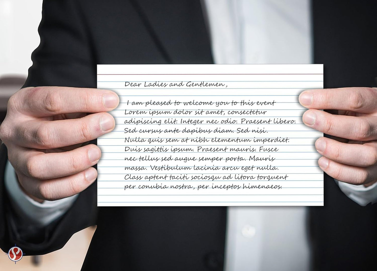 Ruled Index Cards, On 100lb Heavyweight Thick White Cover Stock. "100 per pack" (5 x 8)