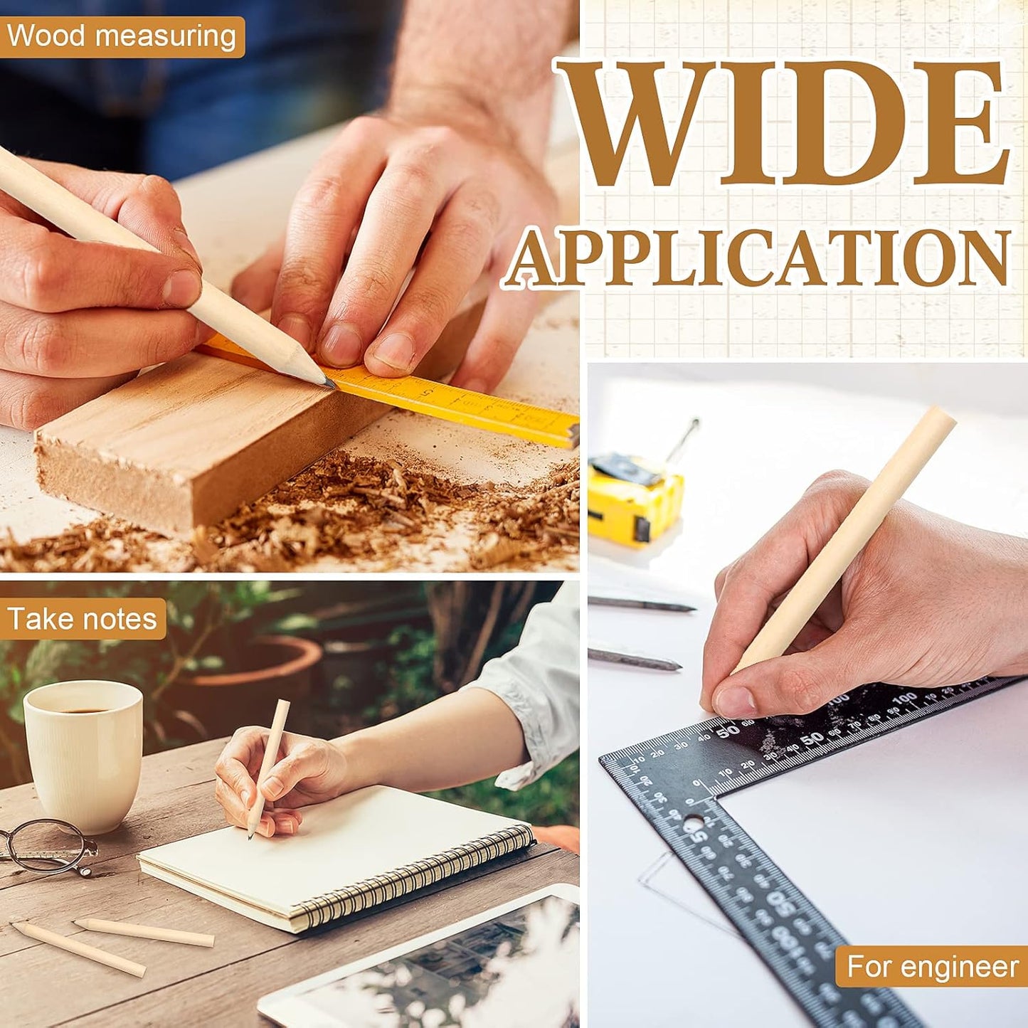 Fuutreo 200 Pcs Golf Pencils Bulk 2 HB 3.5 Inch Mini Half Pencils Pre Sharpened Natural Wooden Pencil for Office Employee Volunteer Teacher Students Graduation Party Favors
