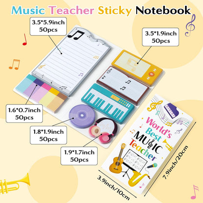 B1ykin Cute Sticky Notes Set - Stay Alive Skeleton Shaped Self-Stick Notes Pad, 550 Sheets Writing Memo Pages Sticky Notepad for Teacher Appreciation Gifts, School Office Supplies (Funny Skeleton) - Colors A