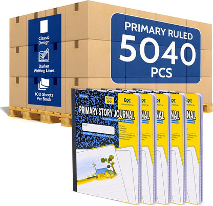 48 Pack - EPI Marble Hardcover Wide Ruled Composition Notebook | 200 Pages (100 Sheets), 9.75 x 7.5 in, Sturdy Sewn Binding | School, Office, Journaling, Notes