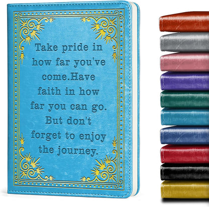 Inspirational Gift Appreciate Lined Journal Notebook Graduation Gift Take Pride In How Far You've Come Writing Notebook Encouragement Gift,1 Pack (Yellow),(Take pride-Yellow)