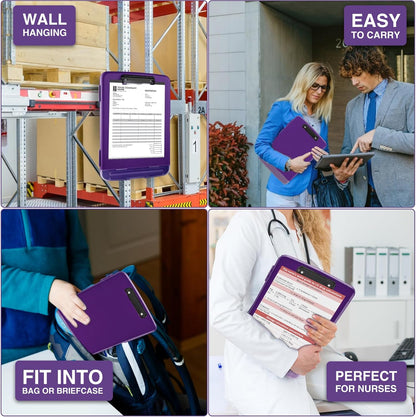 Sooez Clipboards with Storage, High Capacity Clip Boards 8.5x11 with Storage, Heavy Duty Nursing Clipboard Folder, Plastic Clipboard with Pen Holder for Women Teachers Work, School & Office Supplies