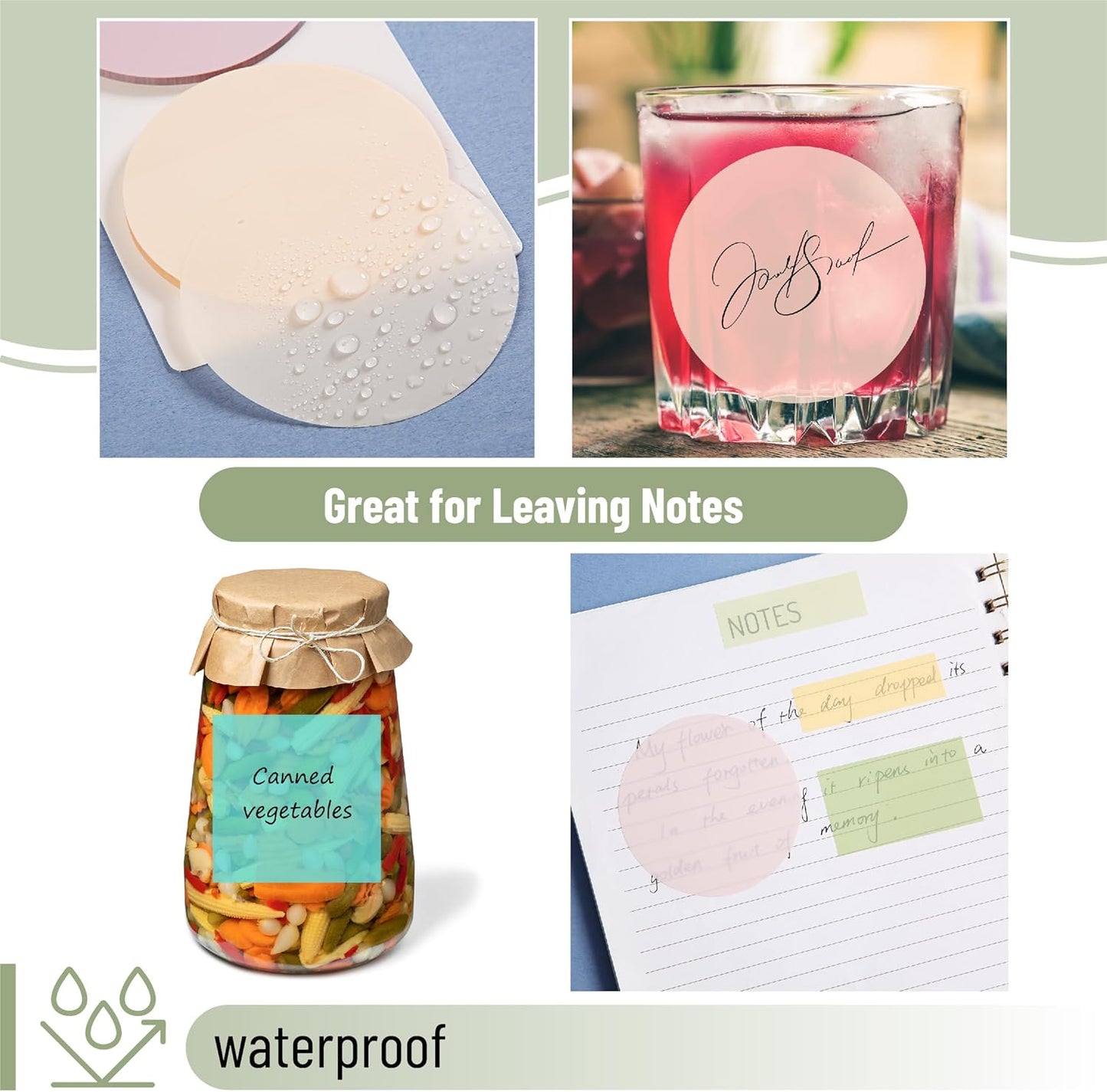 Mr. Pen- Transparent Sticky Notes Set, 1000 Sheets, Transparent Sticky Notes Tabs with Marker Pen for Bible Study, Office, School, Planning, Journaling & Organization