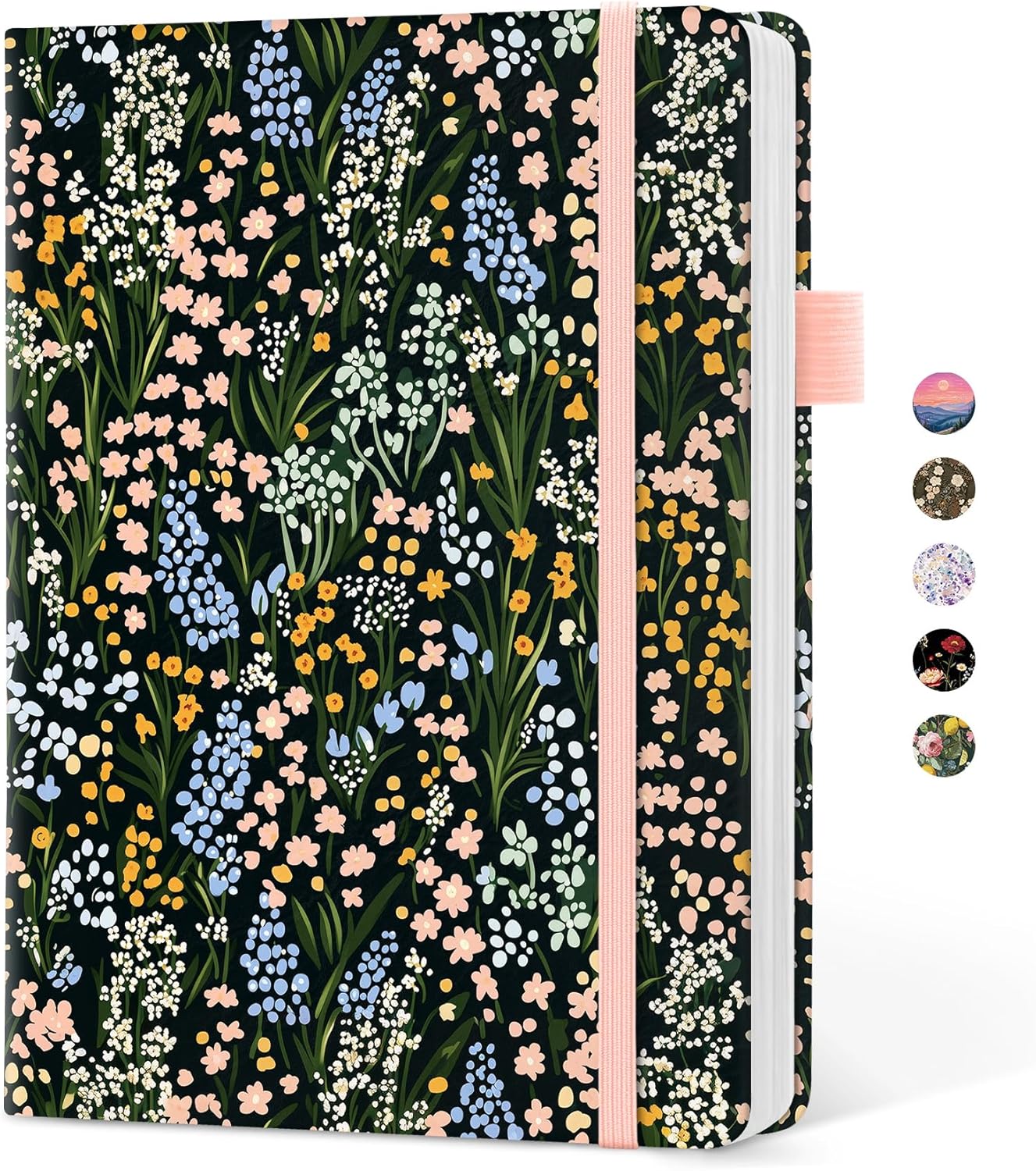 Taja Aesthetic Lined Journal for Women, Pretty 6" x 8" Notebook for Work & Note with 160 College Ruled Pages, Hardcover Leather Notebook for Journaling, Note Taking, Bible Study, Hummingbird
