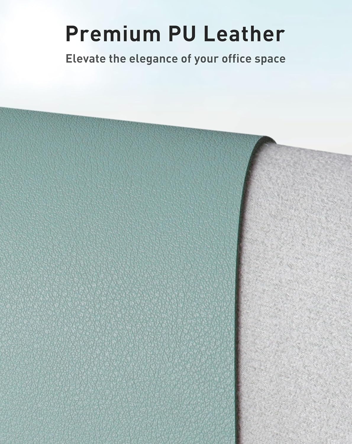 Aothia Leather Office Desk Pad Protector, Non-Slip PU Leather Desk Blotter, Waterproof Laptop Writing Mouse Pad for Office and Home, Black, 31.5" x 15.7" - Colors B