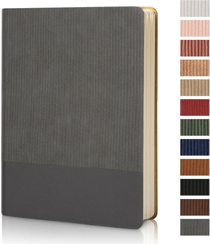 Lined Journal Notebook for Work College Ruled Note Book 5.79"x8.27"A5 PU Leather Daily Journaling 216 Pages for Women Men Writing Home School Supplies Business (Dark Green)