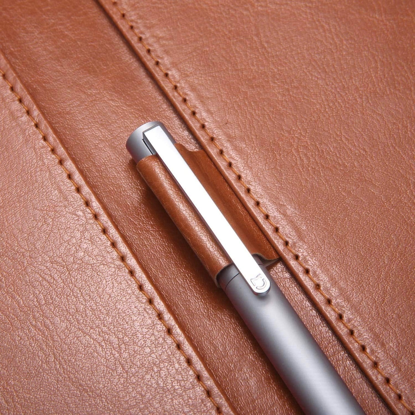 Clipboard Folder Padfolio A4, Mymazn Writing Portfolios Faux Leather Clipboards with Cover for Legal Pad Holder Letter Size 8.5 x 11 for Business Conference Notepad Clip Board (Gray Green)