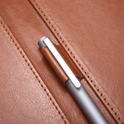 Clipboard Folder Padfolio A4, Mymazn Writing Portfolios Faux Leather Clipboards with Cover for Legal Pad Holder Letter Size 8.5 x 11 for Business Conference Notepad Clip Board (Gray Green)
