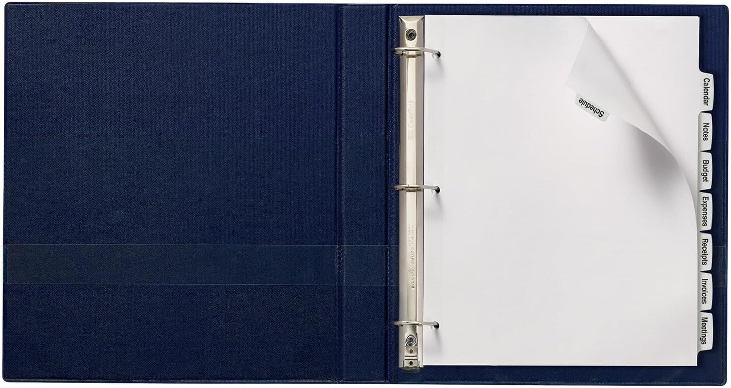 Avery Big Tab Printable White Label Dividers for 3 Ring Binders, 8 Tabs per Set, White, 120 Sets Total, Great for Office Supplies, School Supplies, Organizing, and More (6 Packs of 14435)