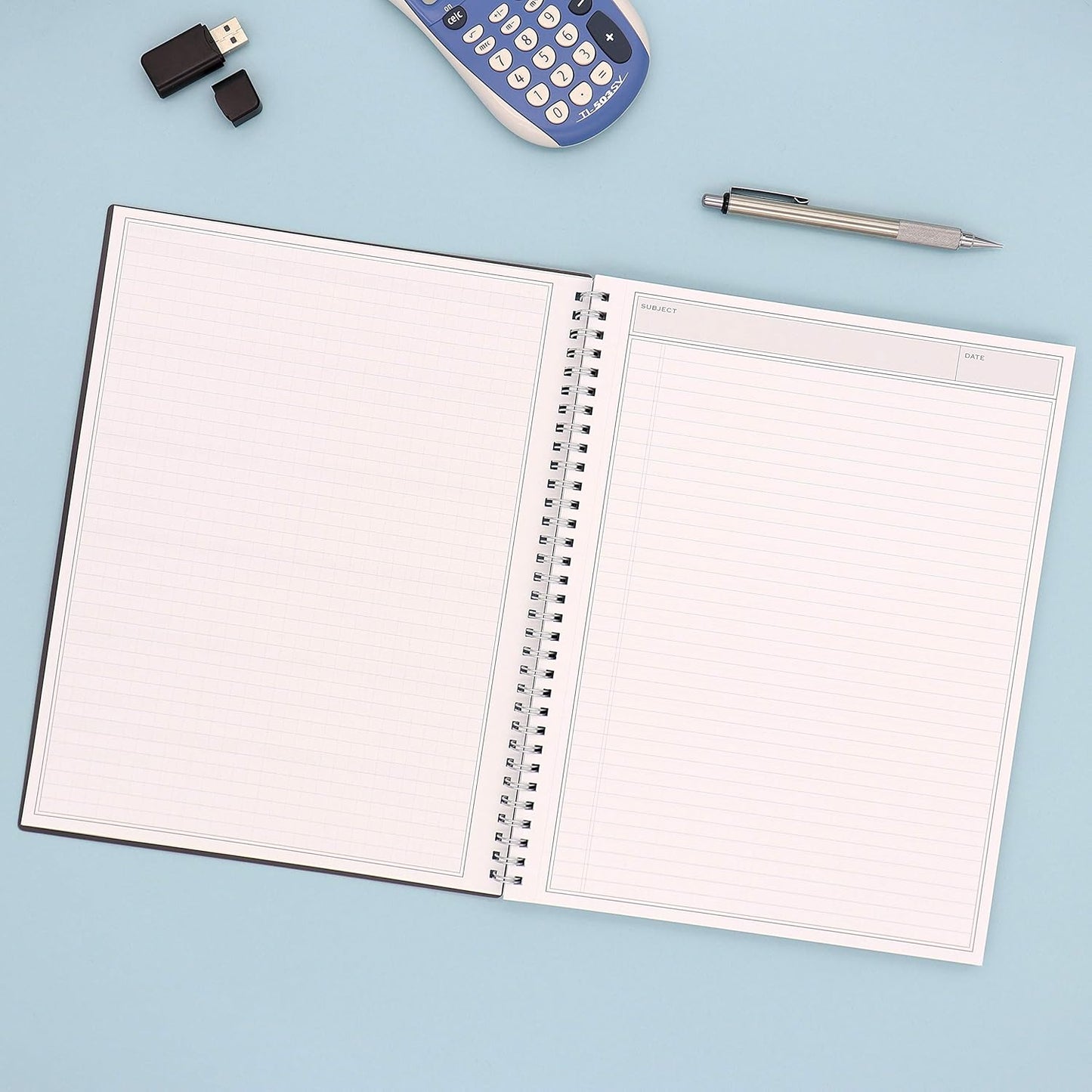 Blue Sky Smart Notes Professional Notebook, Wire-O Binding, 8.5" x 11", Black (14713)