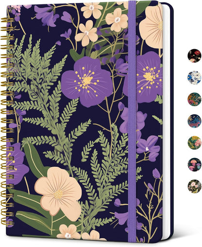 Taja Lined Spiral Notebook Journal for Women A5(5.8" × 8.3"), Cute Hardcover Notebook for Work, School & Note Taking, Pretty College Ruled Journal for Writing, 140 Pages, Sunset