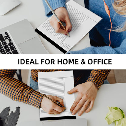 6 Pack Legal Pads 8.5" x 11" Note Pads with Date on Top, 50 Sheets Lined Paper Writing Pads, Narrow Ruled White Notepad Notebook for Office Business School College Supplies