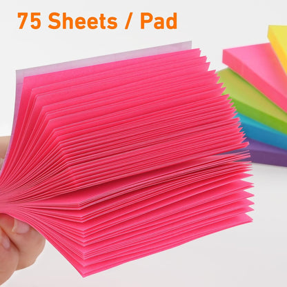 Sticky Notes 3x3 Inch (48 Pads) Bright Colors Self-Stick Memo Pads, Thick Paper Easy to Stick & Remove