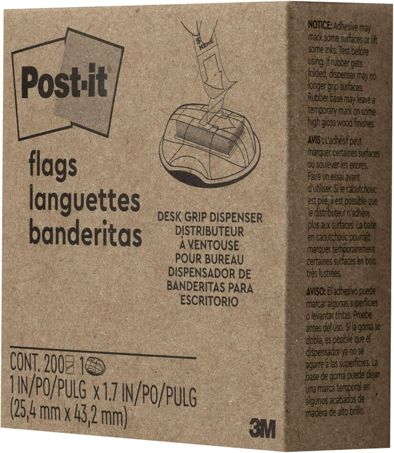 Post-it Message Flags, Sign Here 1 in. x 1.7 in., One Dispenser with 200 -Count Red Sticky Tabs Per Dispenser, Removable Page Markers to Mark Tax, Real Estate, and Legal Documents (200 Flags Total)