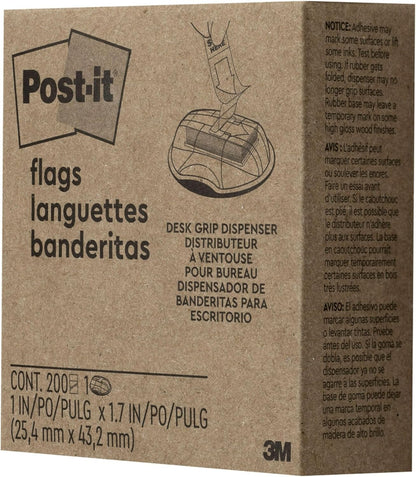 Post-it Message Flags, Sign Here 1 in. x 1.7 in., One Dispenser with 200 -Count Red Sticky Tabs Per Dispenser, Removable Page Markers to Mark Tax, Real Estate, and Legal Documents (200 Flags Total)