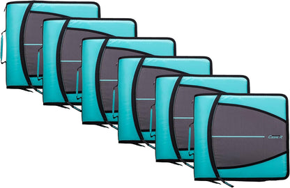 Case-it Mighty Zip Tab School Zipper Binder | 3-Inch O-Rings, 600-Sheet Capacity, 5-Subject Expanding File Folder, Multiple Pockets & Storage Organizer, Shoulder Strap | D-146 Jet Black