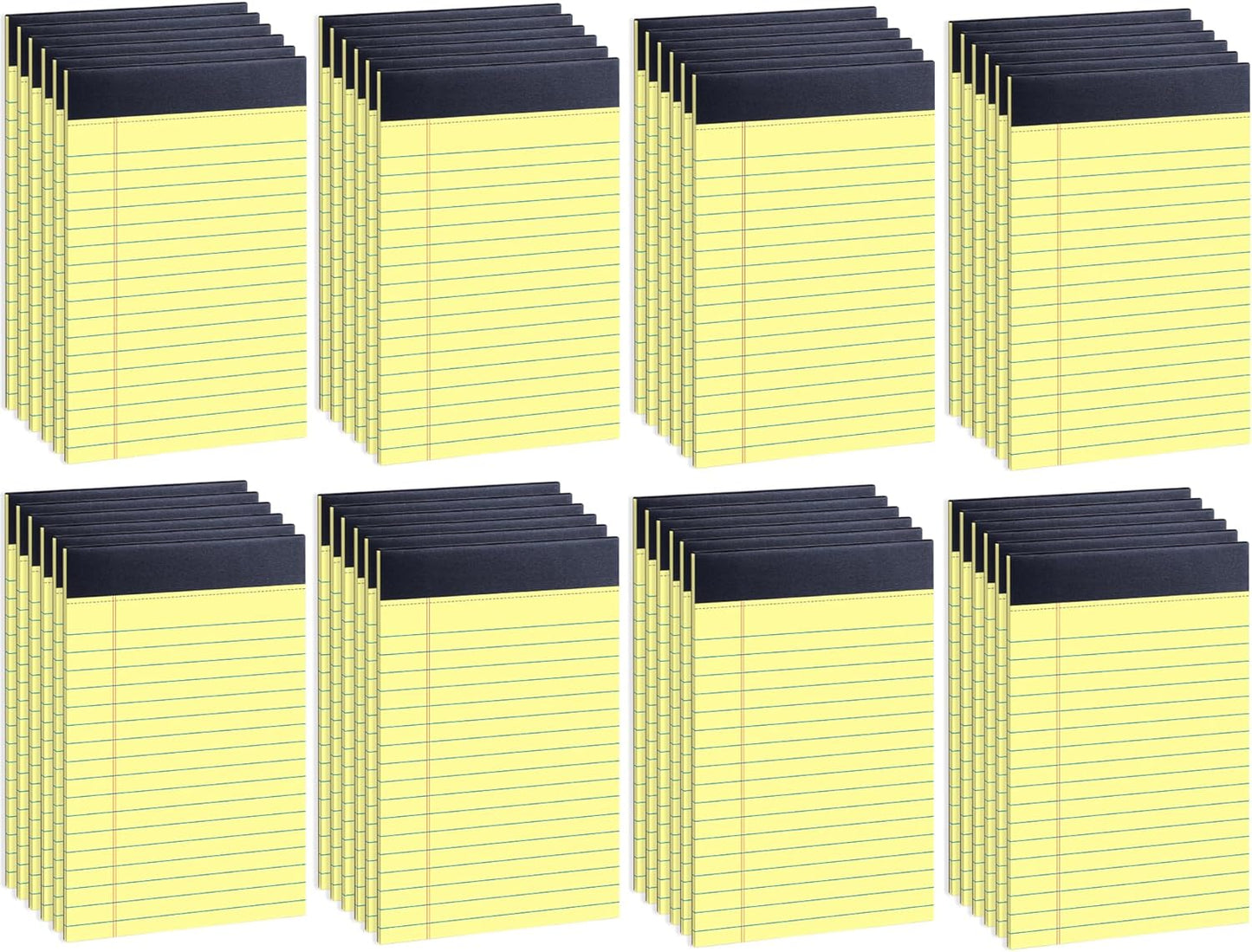 36 Pack Legal Pads Bulk, 5x8 Inch Rainbow Notepad, Note Pads Wide Ruled Perforated Memo Pad for Work Study Daily Note Taking List, Lined Writing Pads Memo Refills Notepads for Office Home School