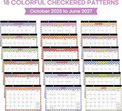 Desk Calendar 2026-2027, 21-Month Calendar Runs Until June 2027, Large 17" x 12" Monthly Desktop & Wall Calendar for Home & Office - Floral