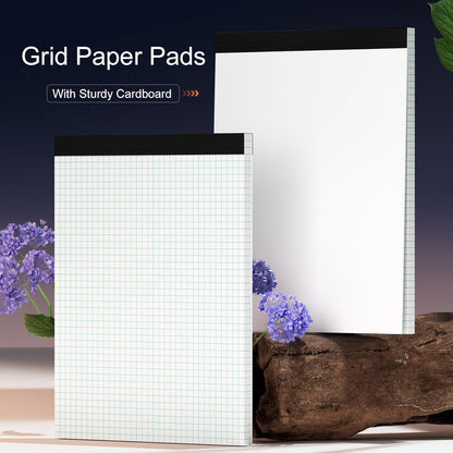 Large Graph Paper Pad 11 x 17, Grid Paper, 4x4 Graph Ruled, Blueprint Quadrille Pad, 30 Sheets Engineering Paper, Drafting Paper, Graft Paper for Architect Engineer Designer Mathematician Draftsman