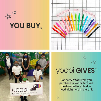 Yoobi College Ruled 8 x 10.5” Spiral Notebook Set – 3-Pack of 1 Subject Notebooks, Pink, Purple & Black Celestial Patterns – 150 Perforated 3-Hole Punched Sheets