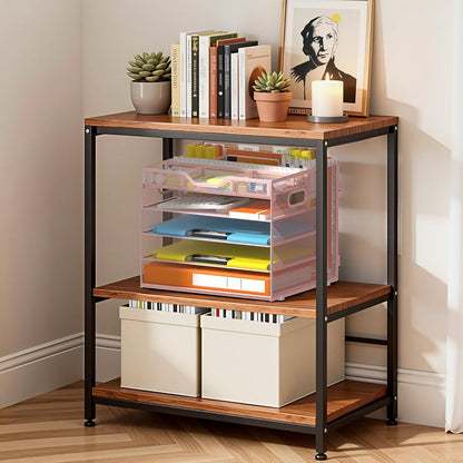 Docnest 5 Tier Letter Tray with Hanging File Organizer-Mesh Desk Organizer-Desktop Storage Box Built in Pen Holder and Handles, File Folder Holder for Mail Documents Office Supplies-Black