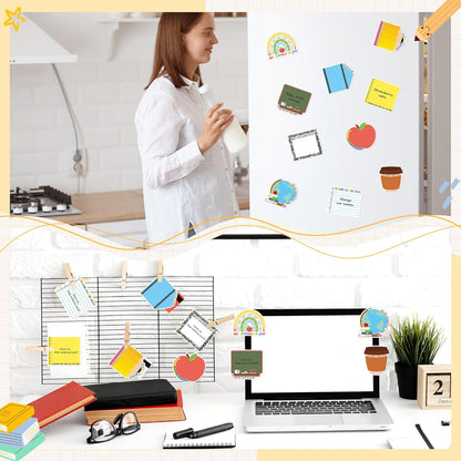 Xqumoi 30 Pack Teacher Sticky Notes - Funny Coffee Cup Self Sticky Notepads Writing Memo Pads for Teacher Appreciation Back to School Office Supplies Coffee Lover Gift Party Favors Goodies Bag Fillers