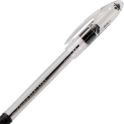 Pentel RSVP Ballpoint Pen, (0.7mm), Fine Line, Black Ink, Pack of 5 (BK90PF5A)
