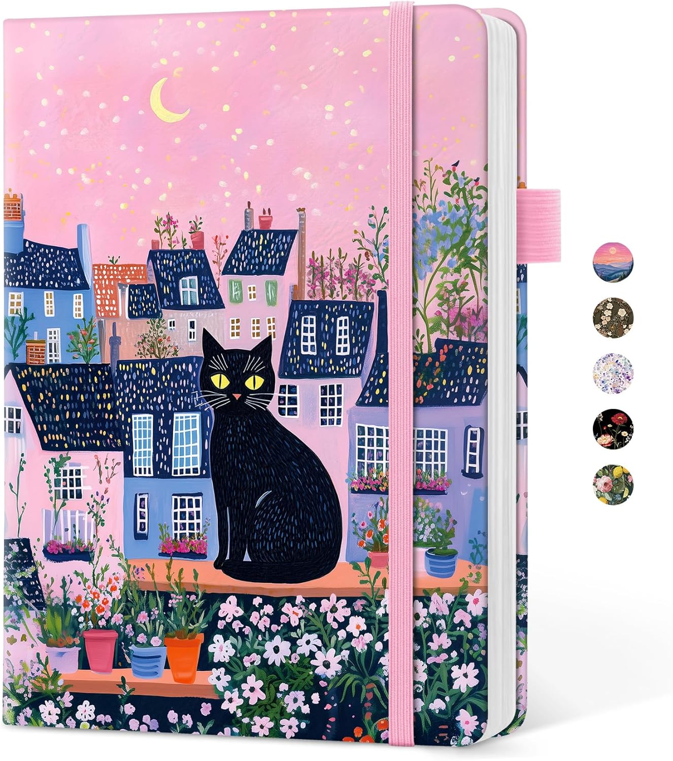 Taja Aesthetic Lined Journal for Women, Pretty 6" x 8" Notebook for Work & Note with 160 College Ruled Pages, Hardcover Leather Notebook for Journaling, Note Taking, Bible Study, Hummingbird
