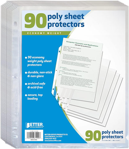 Better Office Products Sheet Protectors, 200 Piece