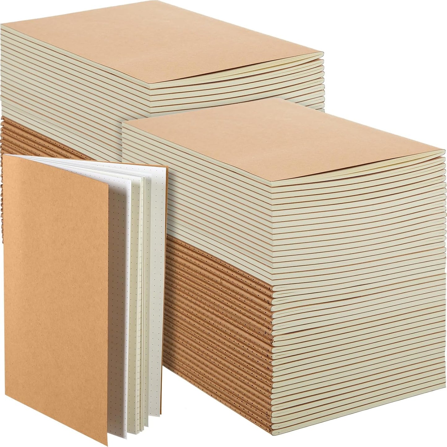 Mimorou 100 Pcs Journals Notebooks Bulk - Kraft Softcover A5 Small Notebooks 5.5 Inch x 8.3 Inch Notepads with 60 Page 30 Sheet for Writing Sketch Travel Office Supplies(Navy Blue,Lined)